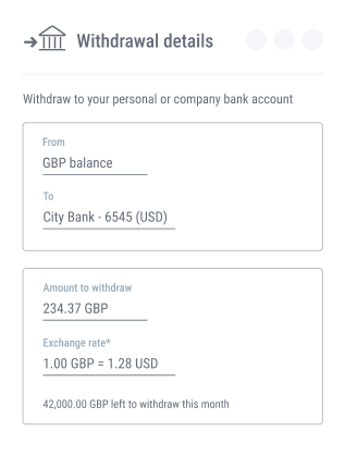 Withdrawal details